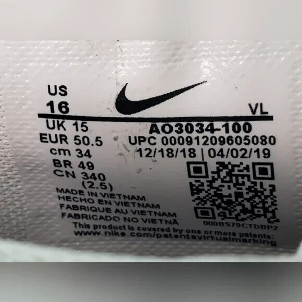 Nike Vapor Untouchable Speed 3 TD Football Cleats White A03034-100 Men's Size 16 - Picture 2 of 6